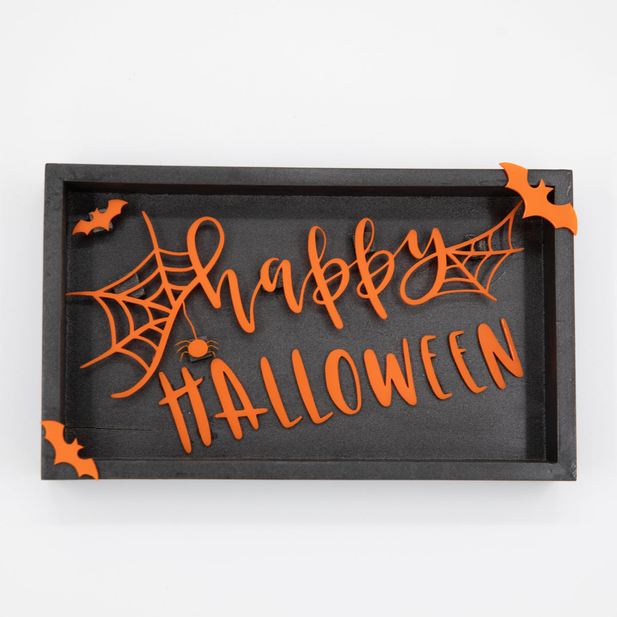 Neon Happy Halloween Shadowbox Sign